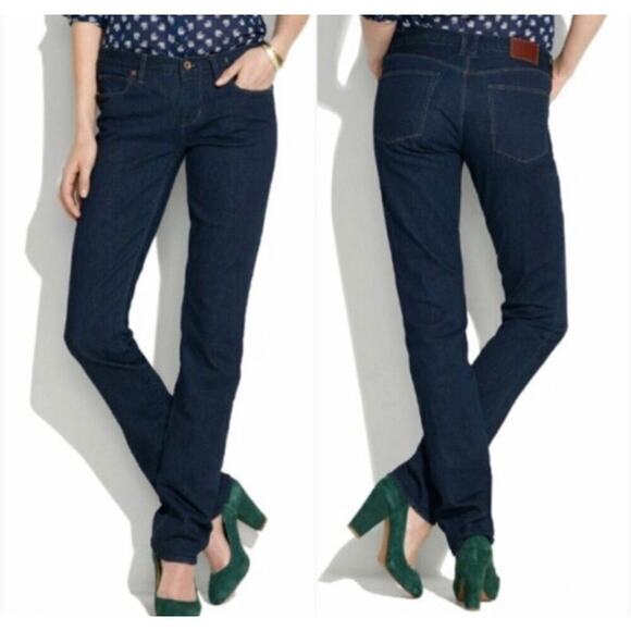 NWT Madewell Rail Straight Jeans Dark Wash Size 26 - Picture 1 of 6